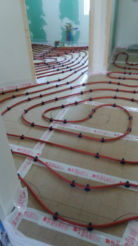 Préparation d'une installation de chauffage au sol